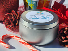 Load image into Gallery viewer, Peppermint Mocha Latte Holiday Candle 8 oz. Tin
